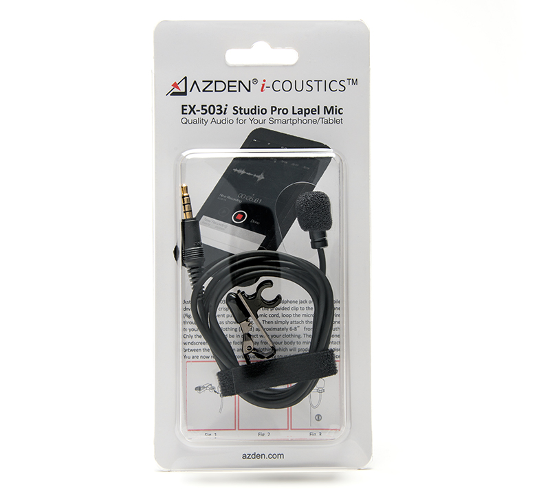 میکروفون یقهای تلفن همراه آزدن مدل AZDEN EX-503i | صوت آژنگ میکروفون یقهای تلفن همراه آزدن مدل AZDEN EX-503i | صوت آژنگ