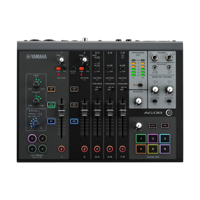 میکسر کنترلر استریم یاماها مدل Yamaha AG08 MK2 Live Streaming | صوت آژنگ میکسر کنترلر استریم یاماها مدل Yamaha AG08 MK2 Live Streaming | صوت آژنگ